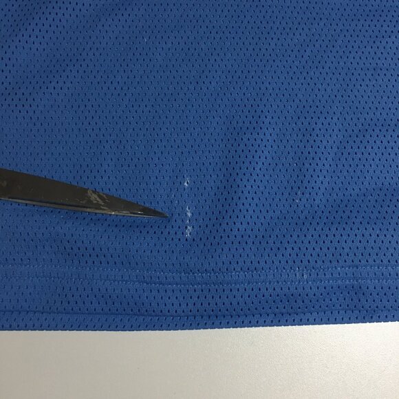 Vintage Y2K Nike Mens Tank Top XL Blue Center Swoosh Mesh Athletic Basketball - Picture 7 of 9